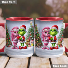 Load image into Gallery viewer, Personalized Merry Grinchmas Accent Mug Custom Name Gift for Christmas
