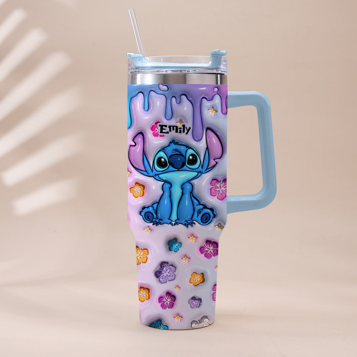 Personalized Ohana Tumbler with Handle Custom Name Gift Idea