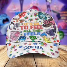Load image into Gallery viewer, Personalized Classic Cap It's Ok to Feel All the Feels Custom Name Gift for Kids

