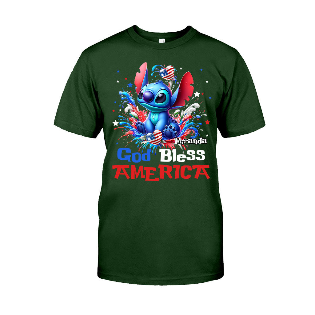 Personalized God Bless America T-Shirt & Hoodie for July 4th Gift