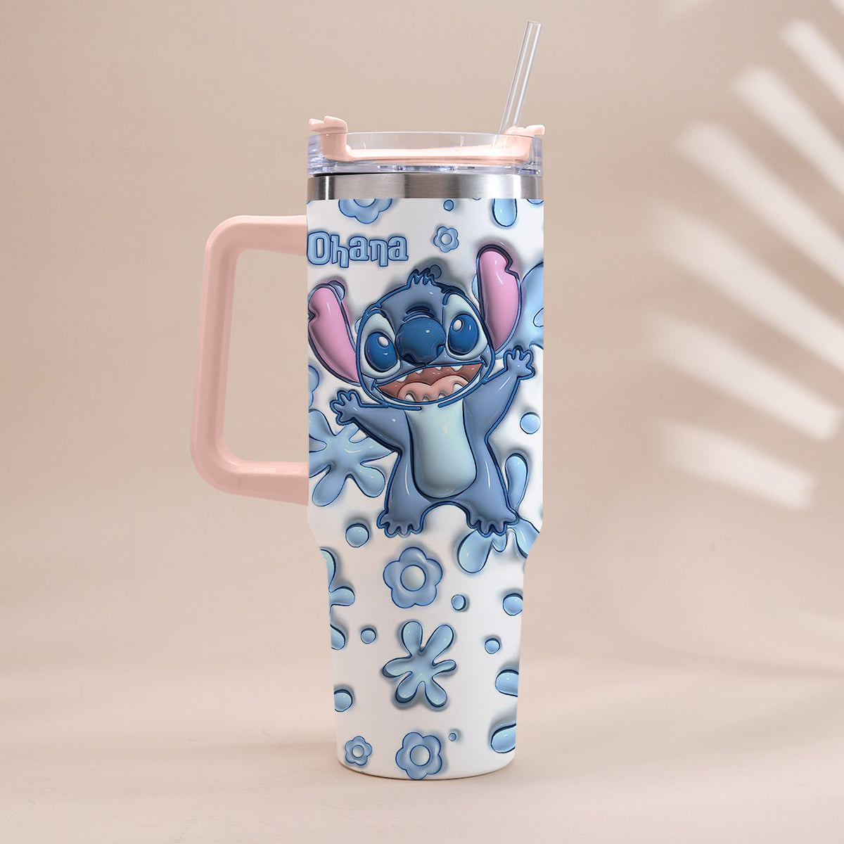 Personalized Ohana Tumbler with Handle Custom Design Gift