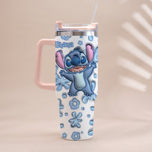 Load image into Gallery viewer, Personalized Ohana Tumbler with Handle Custom Design Gift
