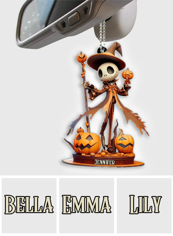 Personalized Halloween Car Ornament Custom Name Acrylic Gift