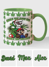 Load image into Gallery viewer, Personalized Weed Accent Mug Inhale the Good Sh*t Gift
