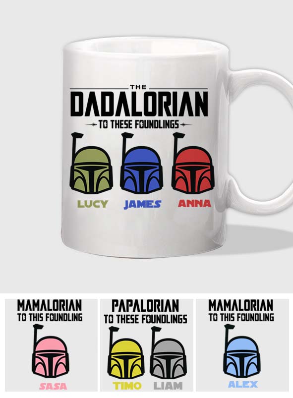 Personalized The Dadalorian Mug Custom Family Names Gift