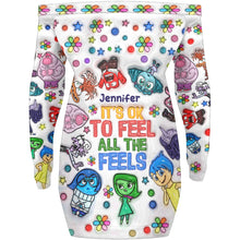 Load image into Gallery viewer, Personalized Off Shoulder Long Sleeve Dress for Women | Unique Gift Idea
