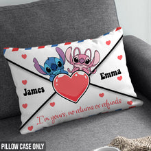 Load image into Gallery viewer, Personalized Ohana Love Letter Pillow Cover Custom Names Gift
