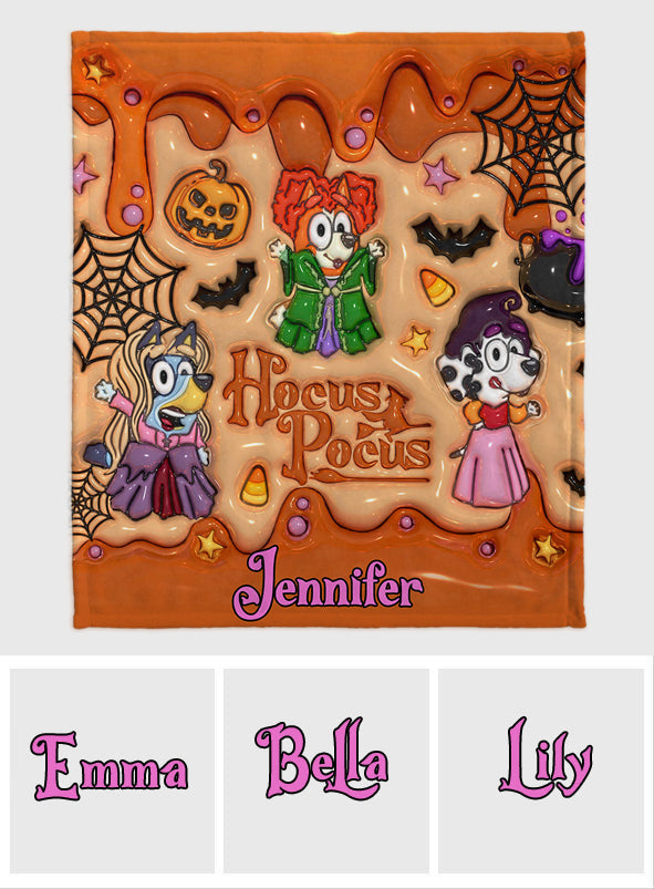 Personalized Hocus Pocus Halloween Blanket Gift for Kids