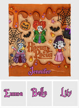 Load image into Gallery viewer, Personalized Hocus Pocus Halloween Blanket Gift for Kids
