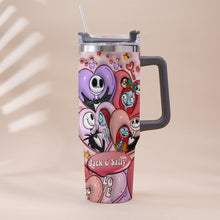 Load image into Gallery viewer, Personalized Tumbler With Handle for Couples | Unique Gift Idea
