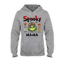 Load image into Gallery viewer, Personalized Spooky Mama T-shirt &amp; Hoodie for Halloween Gift
