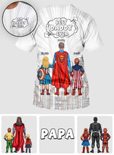 Load image into Gallery viewer, Personalized Best Dad Ever All Over Shirt Custom Family Design
