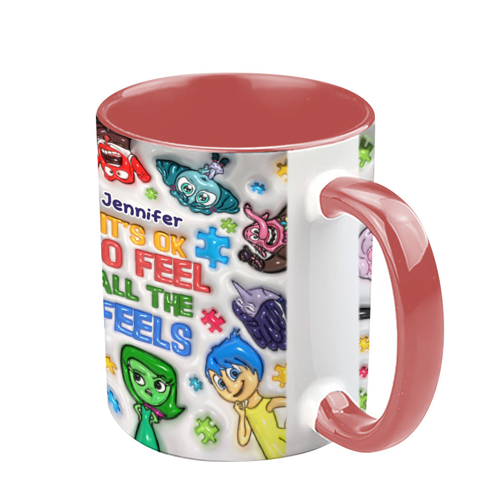 Personalized Autism Awareness Accent Mug Custom Name Gift