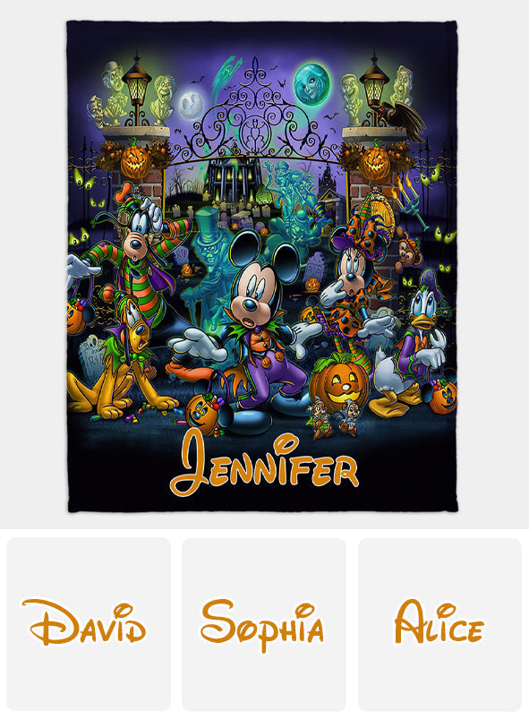 Personalized Halloween Blanket Custom Name Cozy Gift