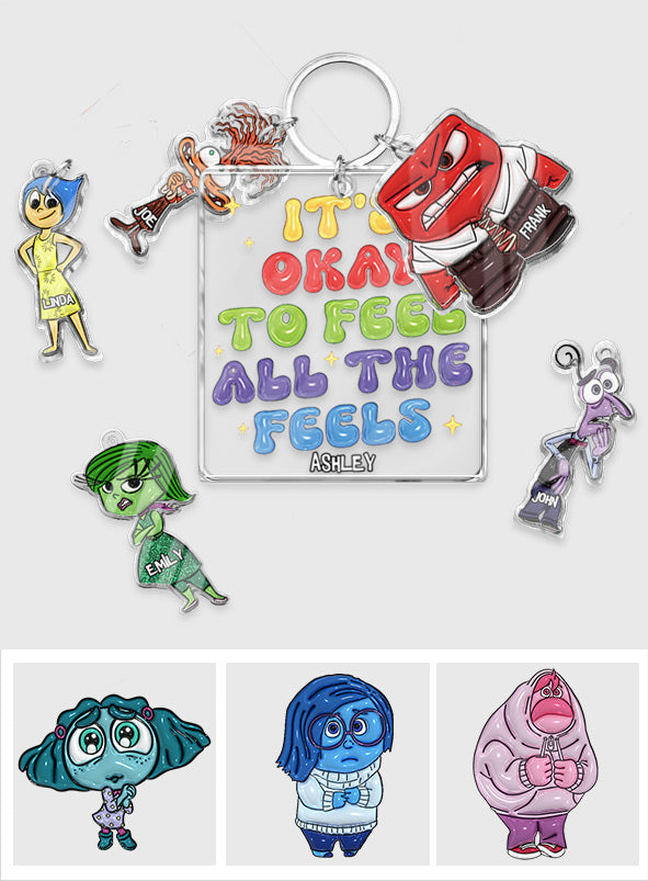 Personalized Acrylic Keychain with Charms for All Occasions
