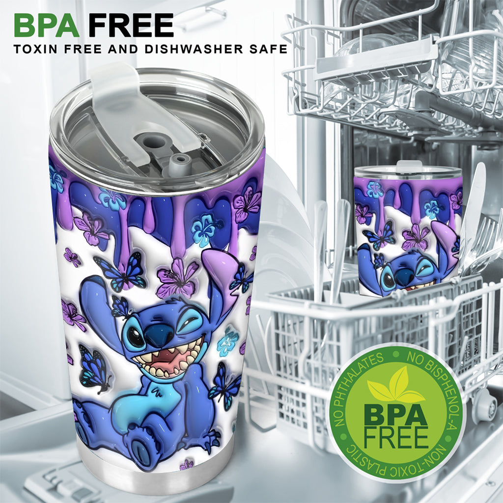 Personalized Purple Ohana Tumbler Custom Name Gift for Her