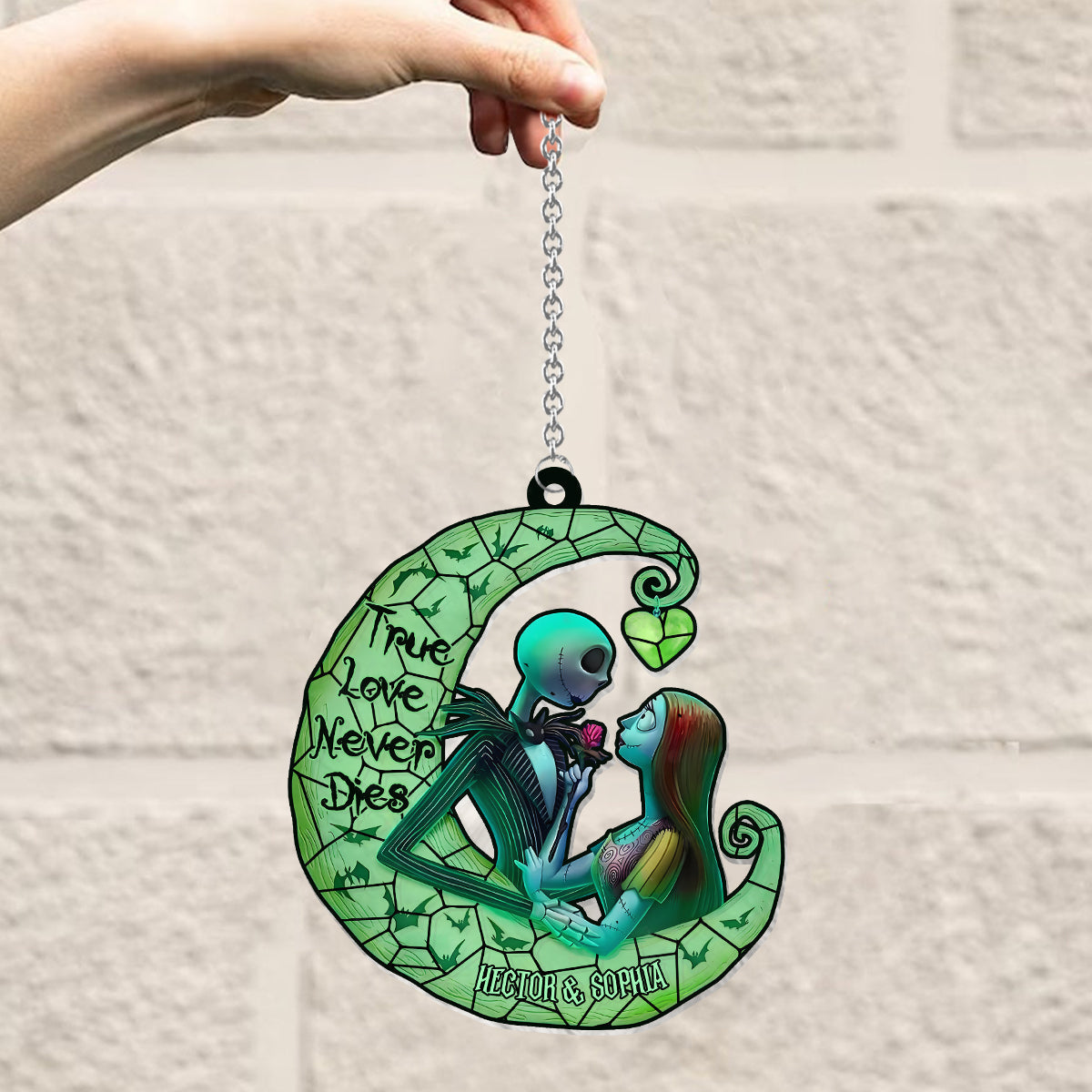 Personalized Nightmare Suncatcher Ornament Unique Gift for Couples