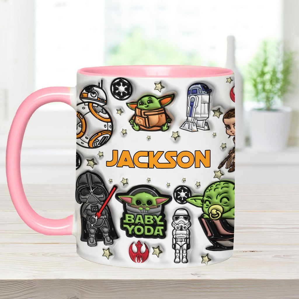 Personalized The Force Accent Mug Custom Name Gift for Star Wars Fans