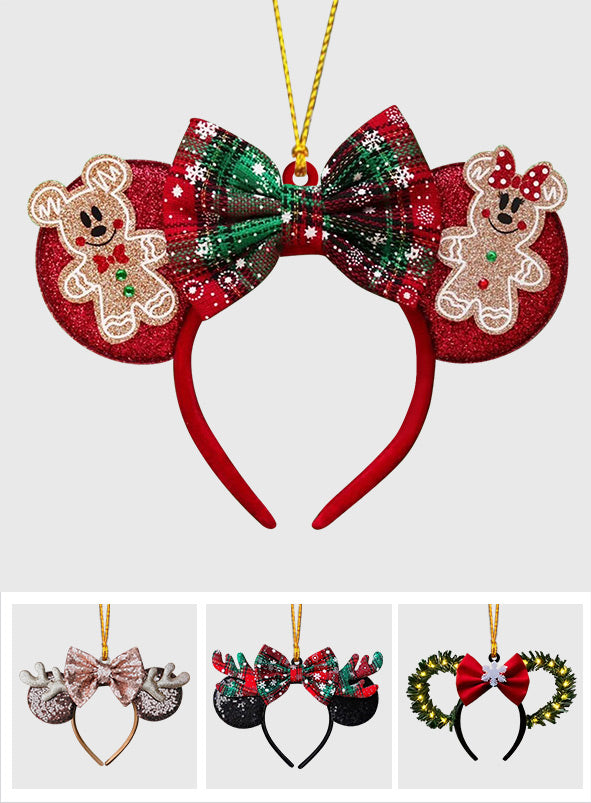 Personalized Christmas Mouse Ears Ornament Custom Name Gift