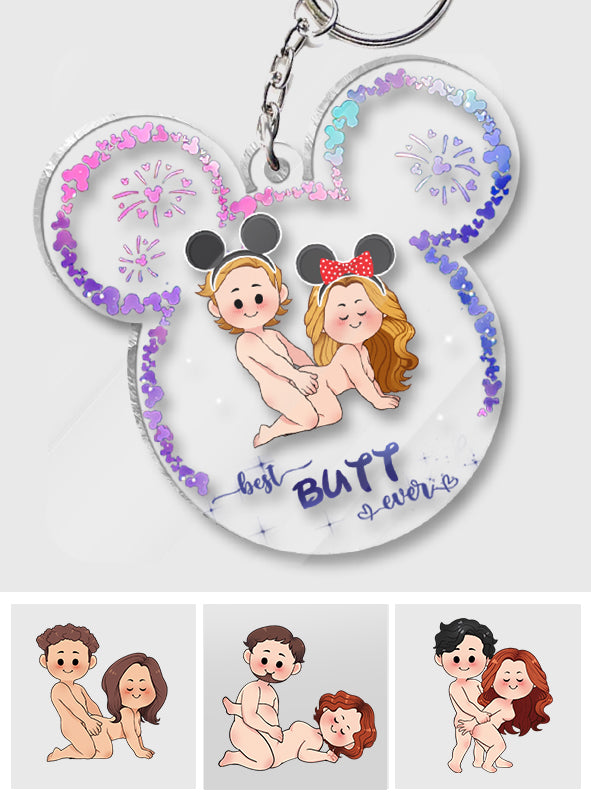Personalized Transparent Mouse Ears Keychain Custom Gift