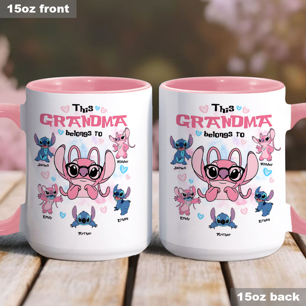Personalized Accent Mug This Grandma Belongs To Custom Name Gift