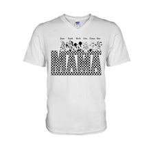 Load image into Gallery viewer, Personalized Vintage Checkered Mouse T-Shirt &amp; Hoodie for Mom and Dad
