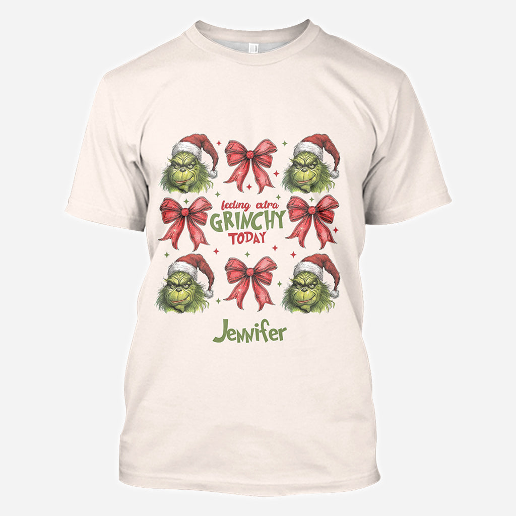 Personalized Grinch All-Over Shirt Custom Name Christmas Gift