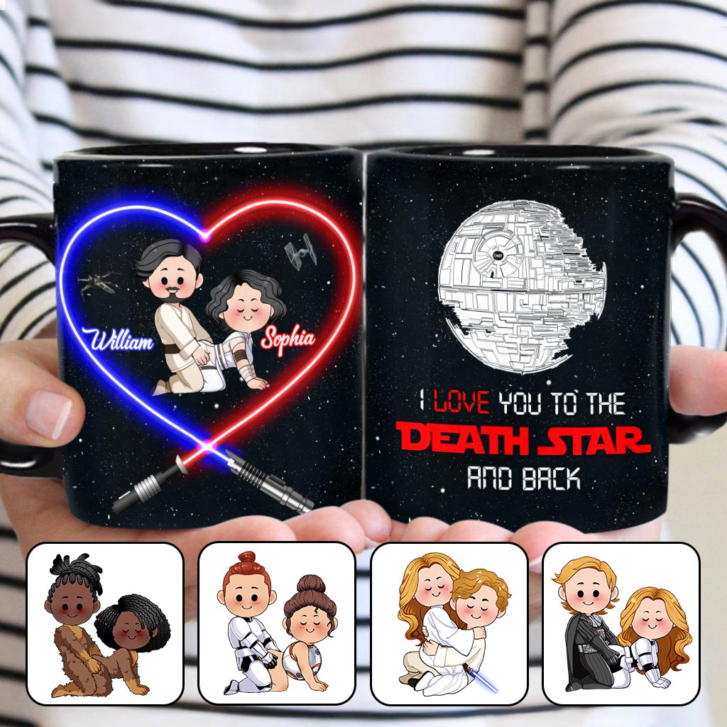 Personalized Star Wars Mug I Love You to the Death Star Gift for Couple