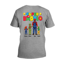 Load image into Gallery viewer, Personalized Super Daddio T-Shirt and Hoodie Gift for Dad
