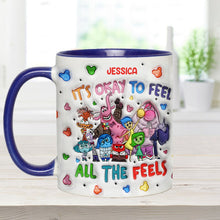 Load image into Gallery viewer, Personalized Ceramic Accent Mug Custom Name Feelings Gift
