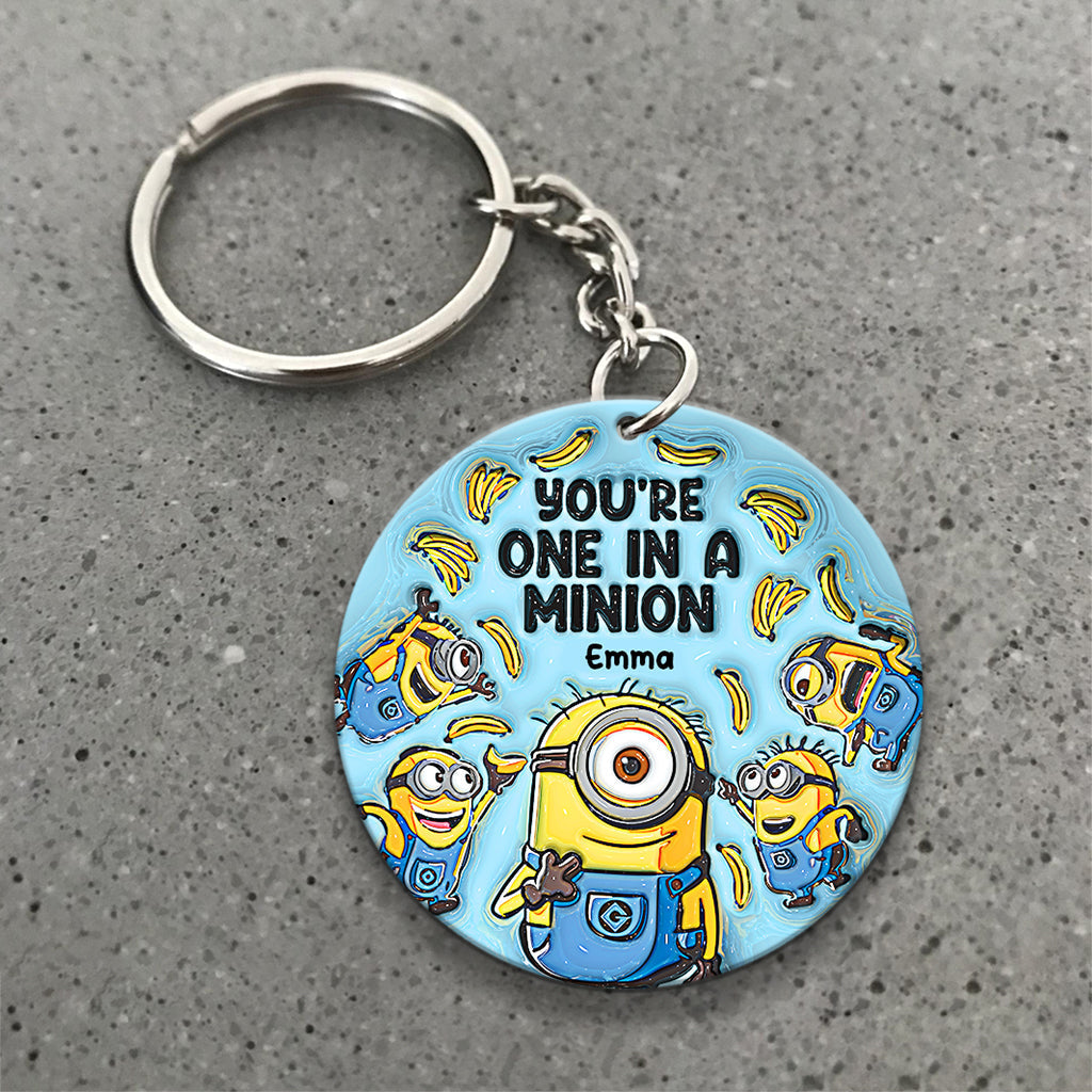 Personalized Keychain You're One In A Minion Gift for Kids