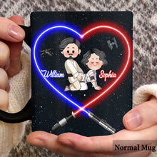Load image into Gallery viewer, Personalized Star Wars Mug I Love You to the Death Star Gift for Couple
