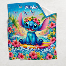 Load image into Gallery viewer, Personalized Hawaii Ohana Blanket Custom Name Gift

