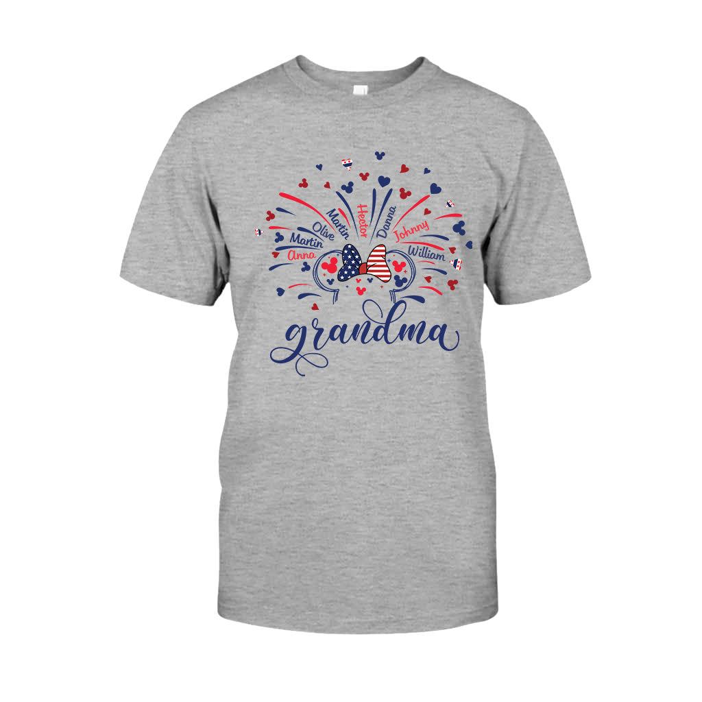 Personalized Firework Mouse T-shirt & Hoodie for Family | 4th of July Gift