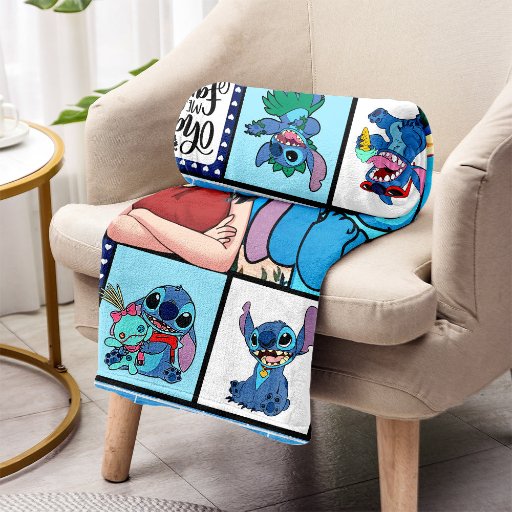 Personalized Ohana Blanket Custom Family Gift Soft Flannel