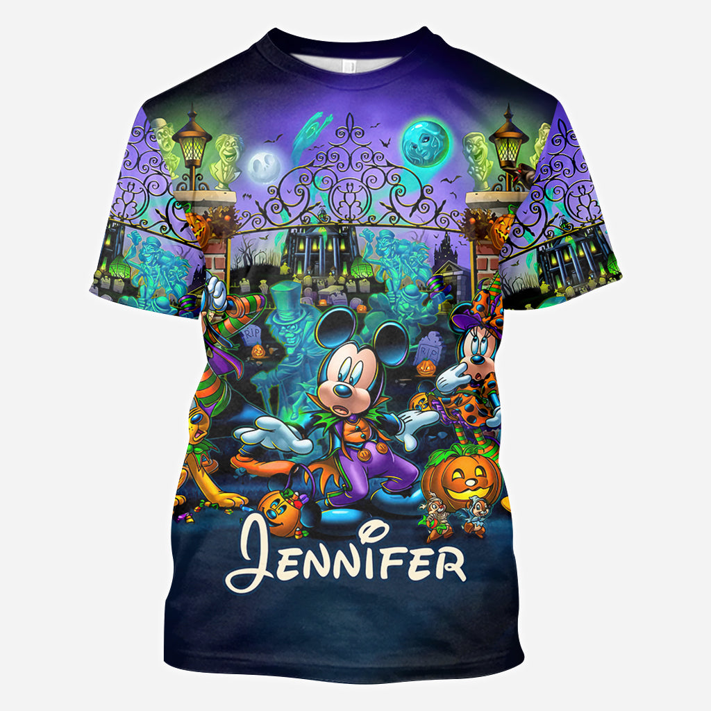 Personalized Welcome Foolish Mortals All Over Shirt for Halloween