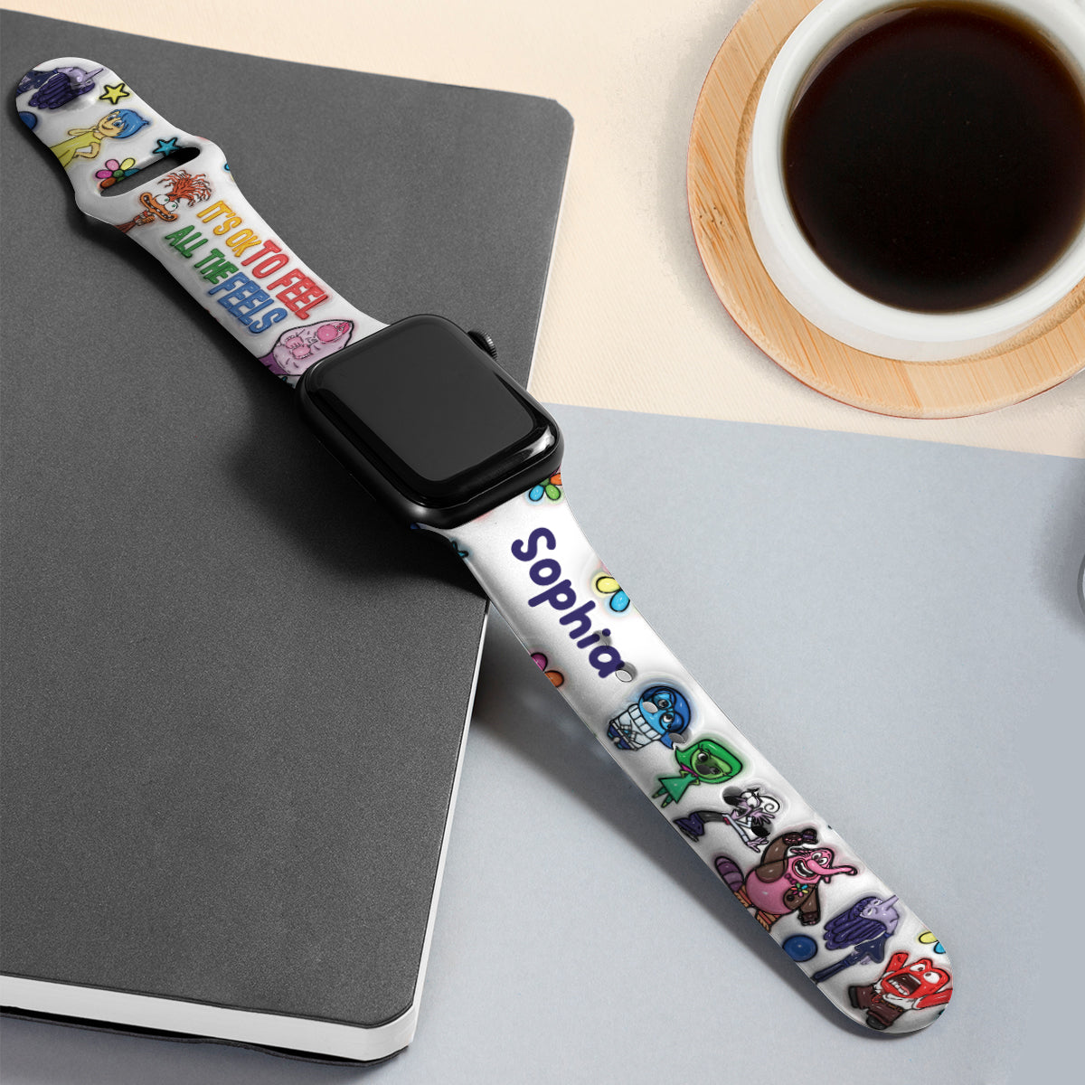 Personalized Silicone Apple Watch Band Custom Name Gift