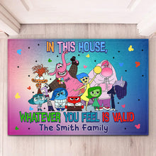 Load image into Gallery viewer, Personalized Doormat Colorful House Theme Custom Family Name Gift
