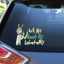 Load image into Gallery viewer, Personalized Science Decal 'Ask Me About My Lobotomy' Custom Design for Car or Laptop
