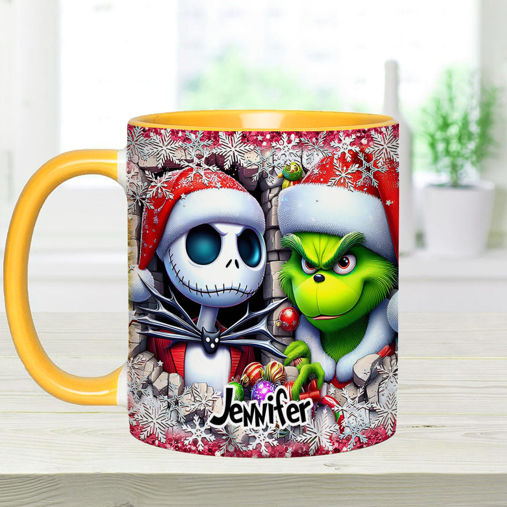 Personalized Nightmare Christmas Accent Mug Custom Name Gift