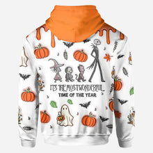 Load image into Gallery viewer, Personalized Autumn Skeleton All Over Shirt Custom Name Halloween Gift
