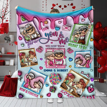 Load image into Gallery viewer, Personalized Flannel Mouse Blanket Custom Name Gift for Couples
