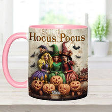 Load image into Gallery viewer, Personalized Hocus Pocus Witches Accent Mug Custom Name Gift
