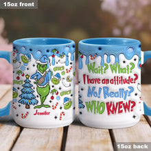 Load image into Gallery viewer, Personalized Grinch Accent Mug Custom Name Christmas Gift
