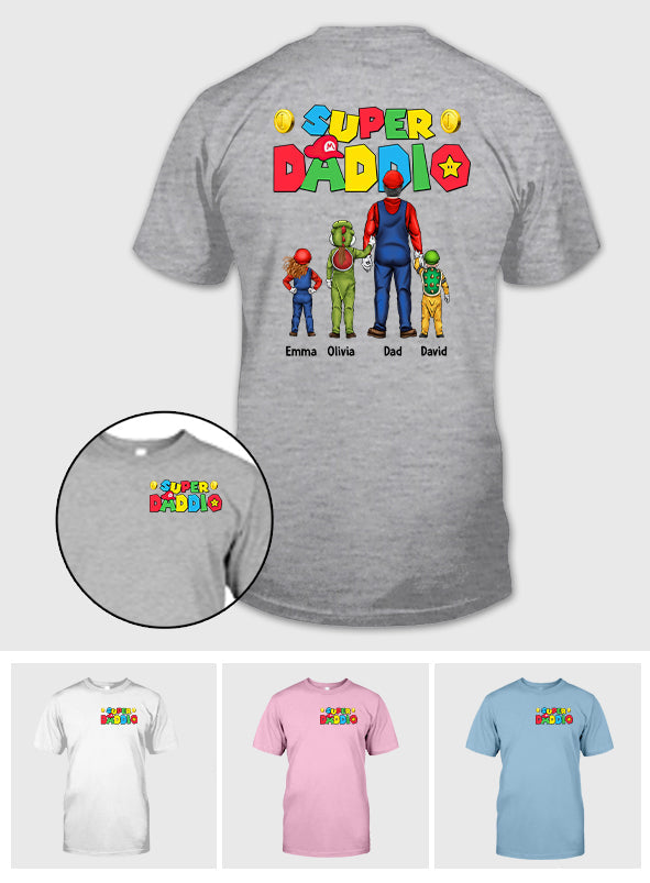 Personalized Super Daddio T-Shirt and Hoodie Gift for Dad