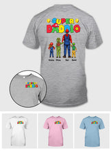 Load image into Gallery viewer, Personalized Super Daddio T-Shirt and Hoodie Gift for Dad
