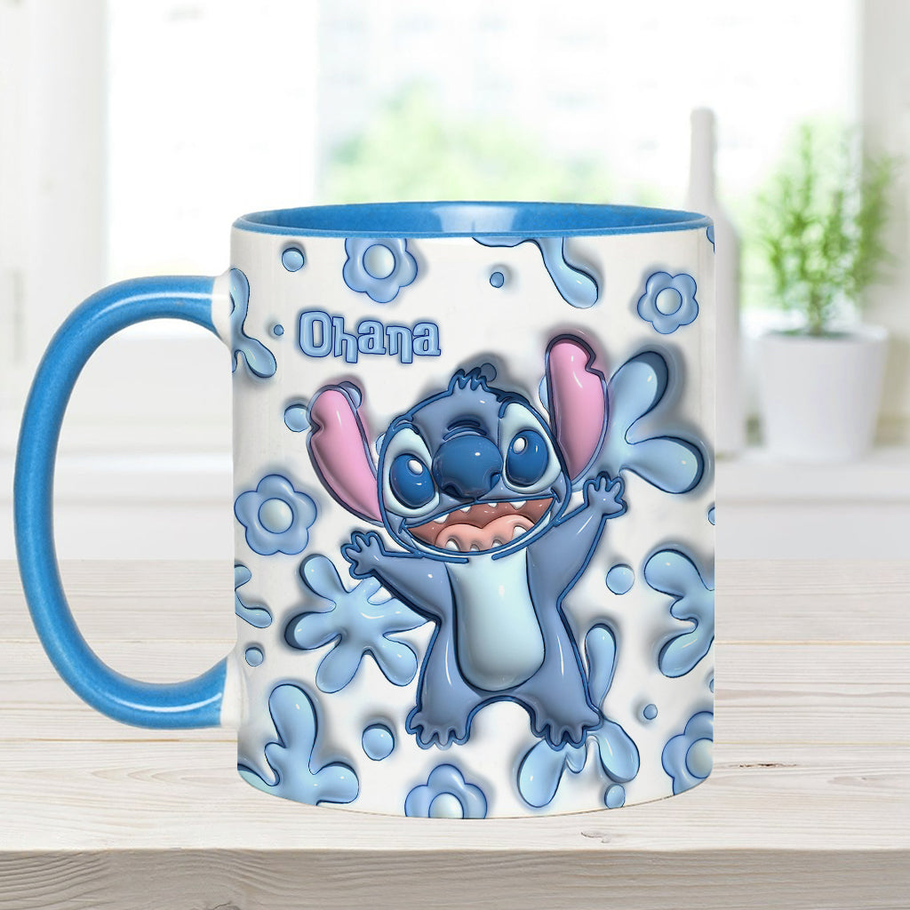 Personalized Ceramic Accent Mug Ohana Design Custom Name Gift