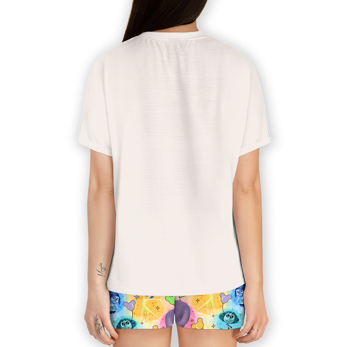 Personalized All Over Shirt & Shorts Set for Women - Colorful Feelings Gift
