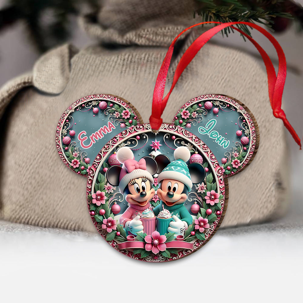 Personalized Mouse Ornament with Custom Names for Christmas