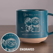 Load image into Gallery viewer, Personalized Engraved Pottery Mug Custom Name Gift for Couples
